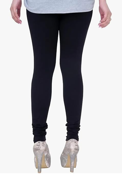 Premium Quality 4 Way Stretch Lycra Jersey Leggings - Black