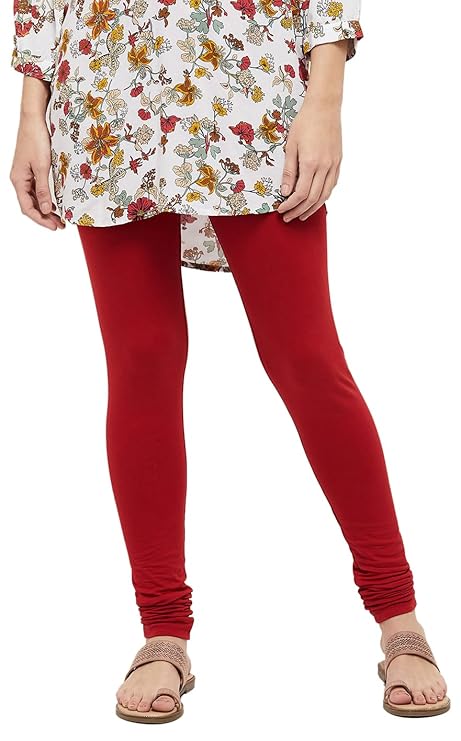 Premium Quality 4 Way Stretch Lycra Jersey Leggings - Red