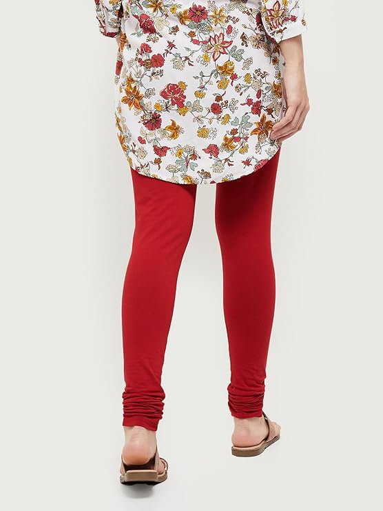 Premium Quality 4 Way Stretch Lycra Jersey Leggings - Red