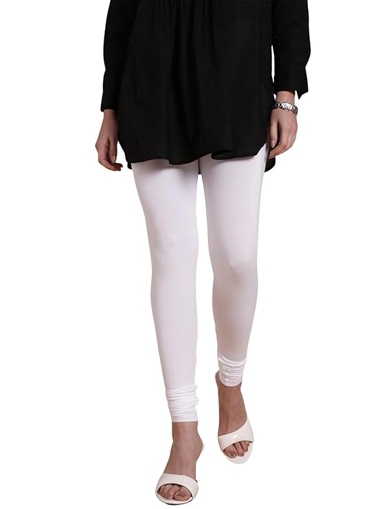 Premium Quality 4 Way Stretch lycra Jersey Leggings - White